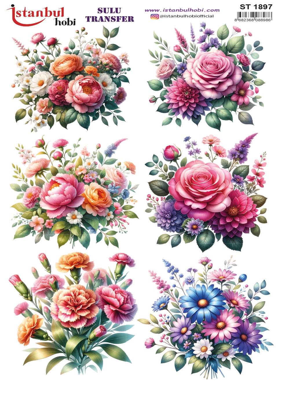 ST1897 | Sulu Transfer Kağıdı-25x35 cm 1 St1897 | Sulu Transfer Kağıdı-25X35 Cm