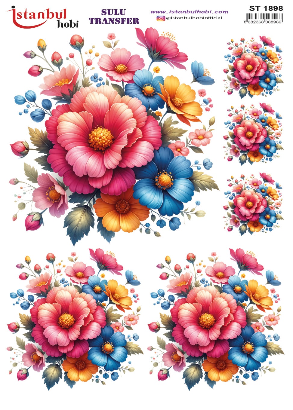 ST1898 | Sulu Transfer Kağıdı-25x35 cm 1 St1898 | Sulu Transfer Kağıdı-25X35 Cm