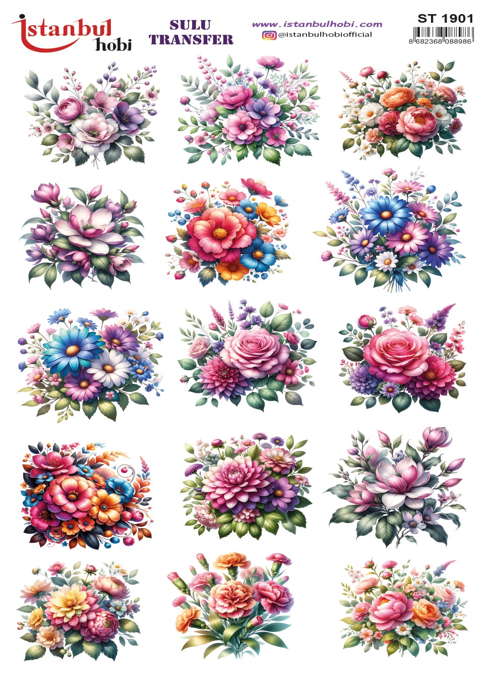 ST1901 | Sulu Transfer Kağıdı-25x35 cm 1 St1901 | Sulu Transfer Kağıdı-25X35 Cm