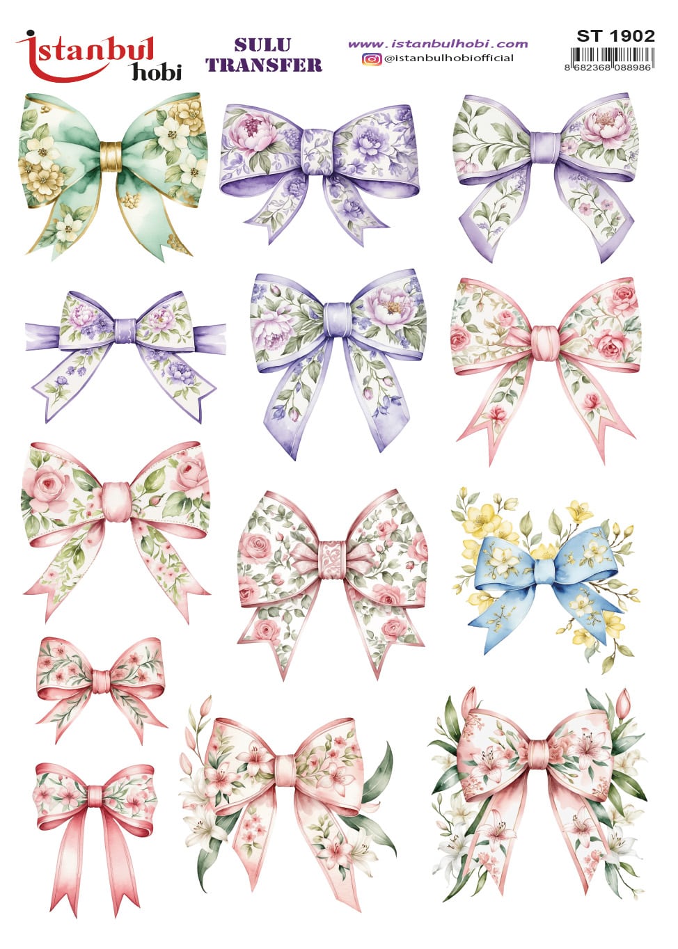 ST1902 | Sulu Transfer Kağıdı-25x35 cm 1 St1902 | Sulu Transfer Kağıdı-25X35 Cm