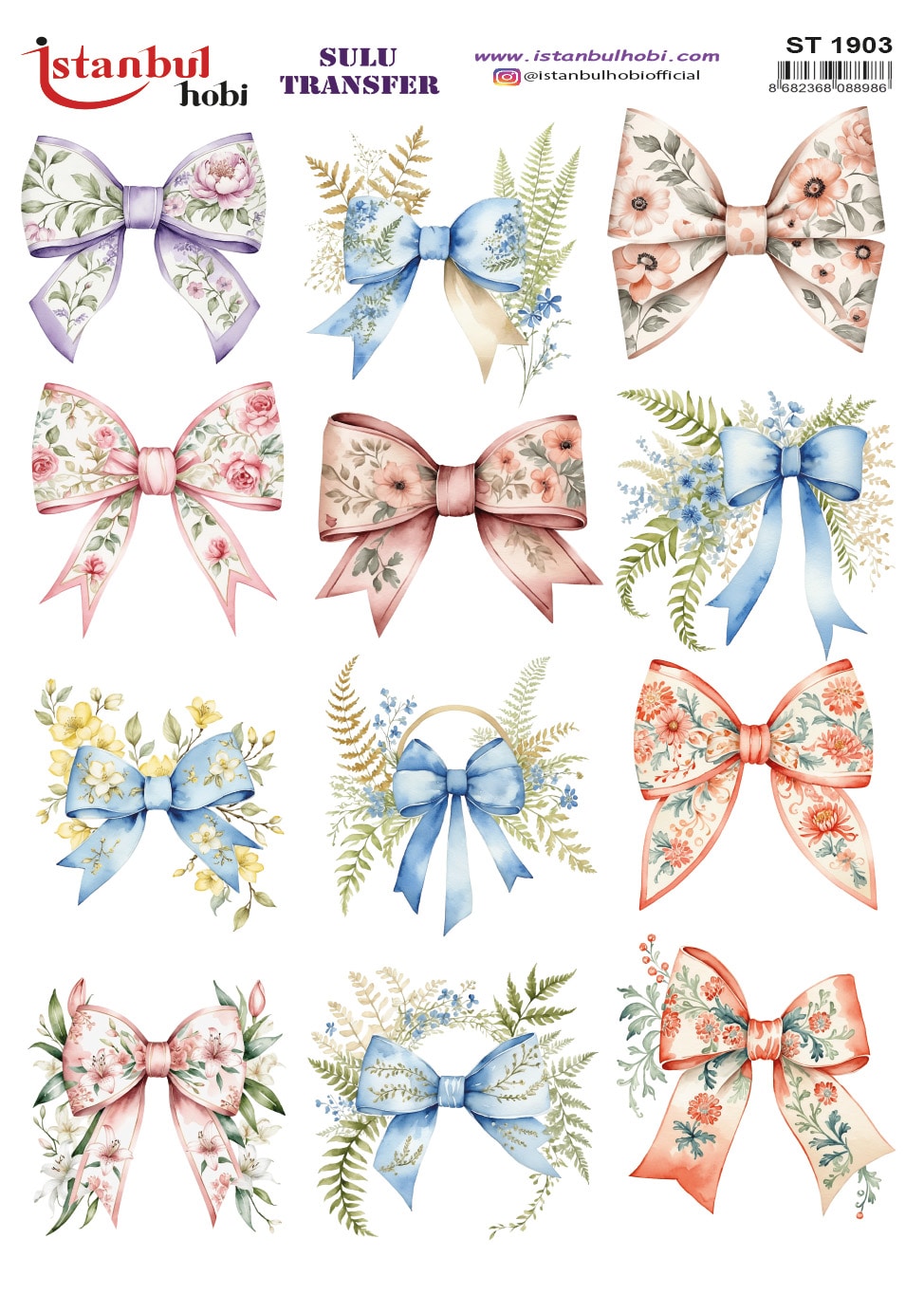 ST1903 | Sulu Transfer Kağıdı-25x35 cm 1 St1903 | Sulu Transfer Kağıdı-25X35 Cm