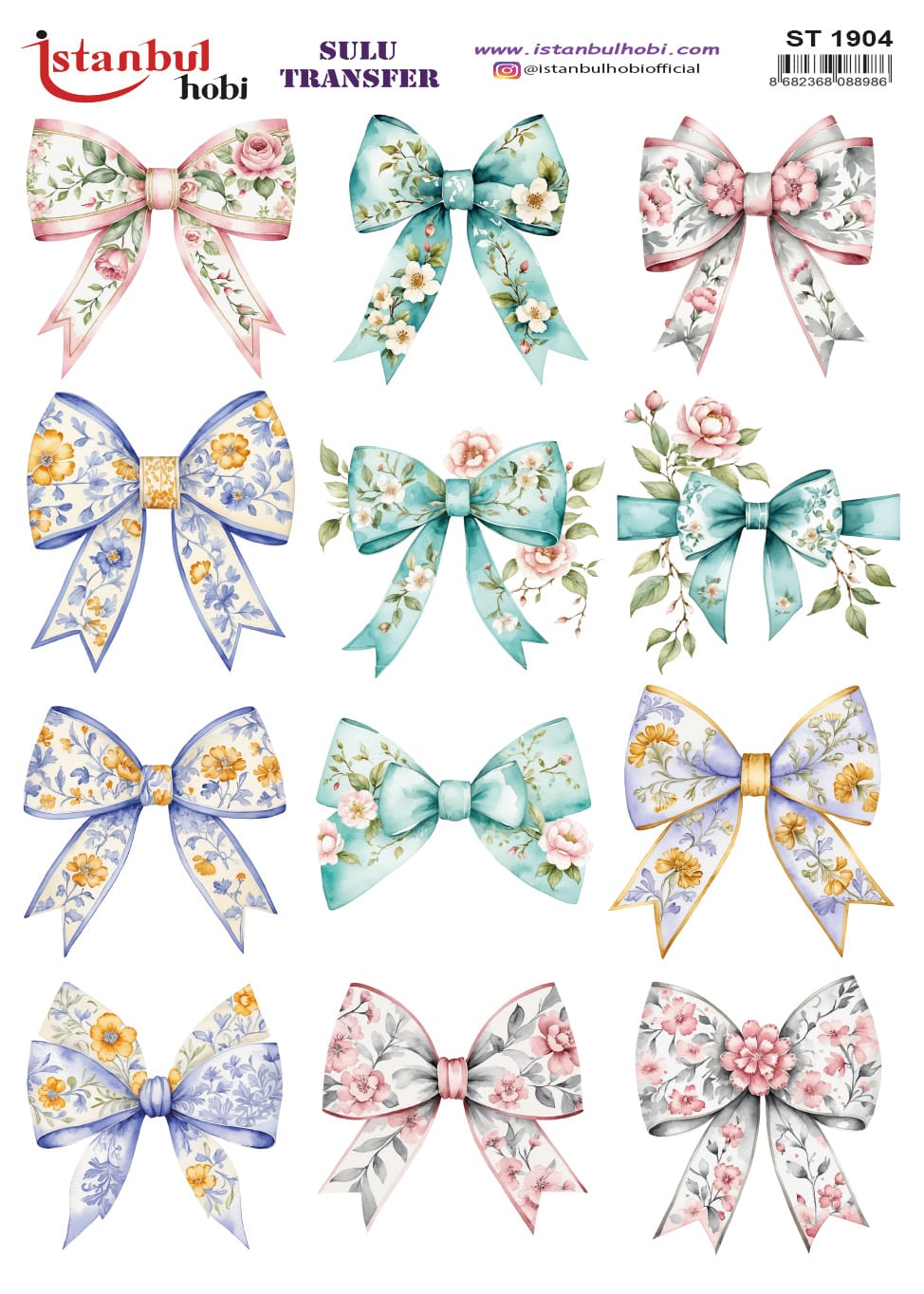 ST1904 | Sulu Transfer Kağıdı-25x35 cm 1 St1904 | Sulu Transfer Kağıdı-25X35 Cm