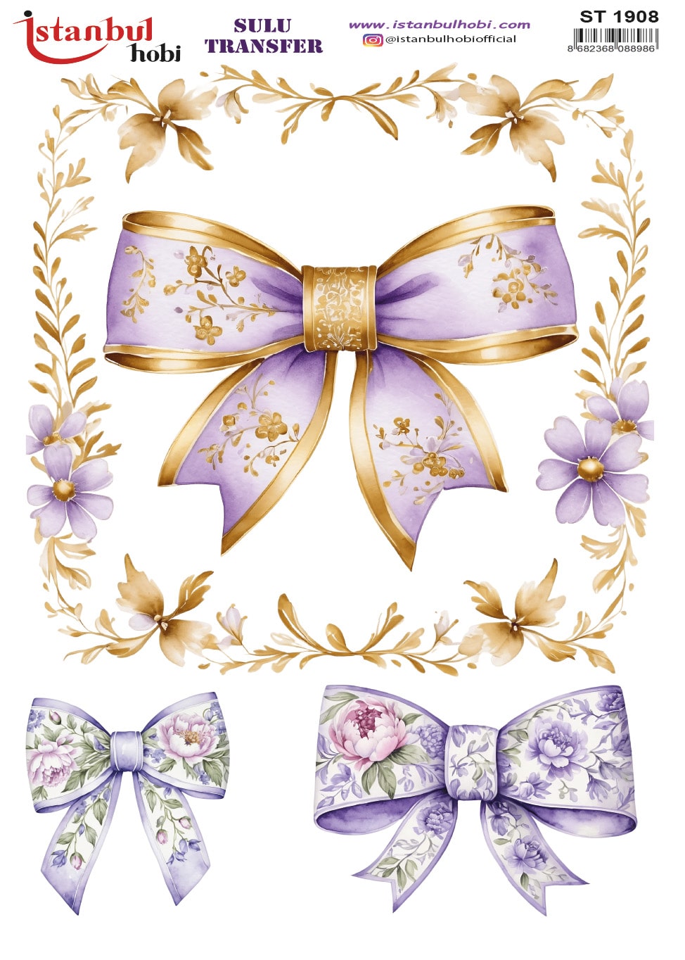 ST1908 | Sulu Transfer Kağıdı-25x35 cm 1 St1908 | Sulu Transfer Kağıdı-25X35 Cm