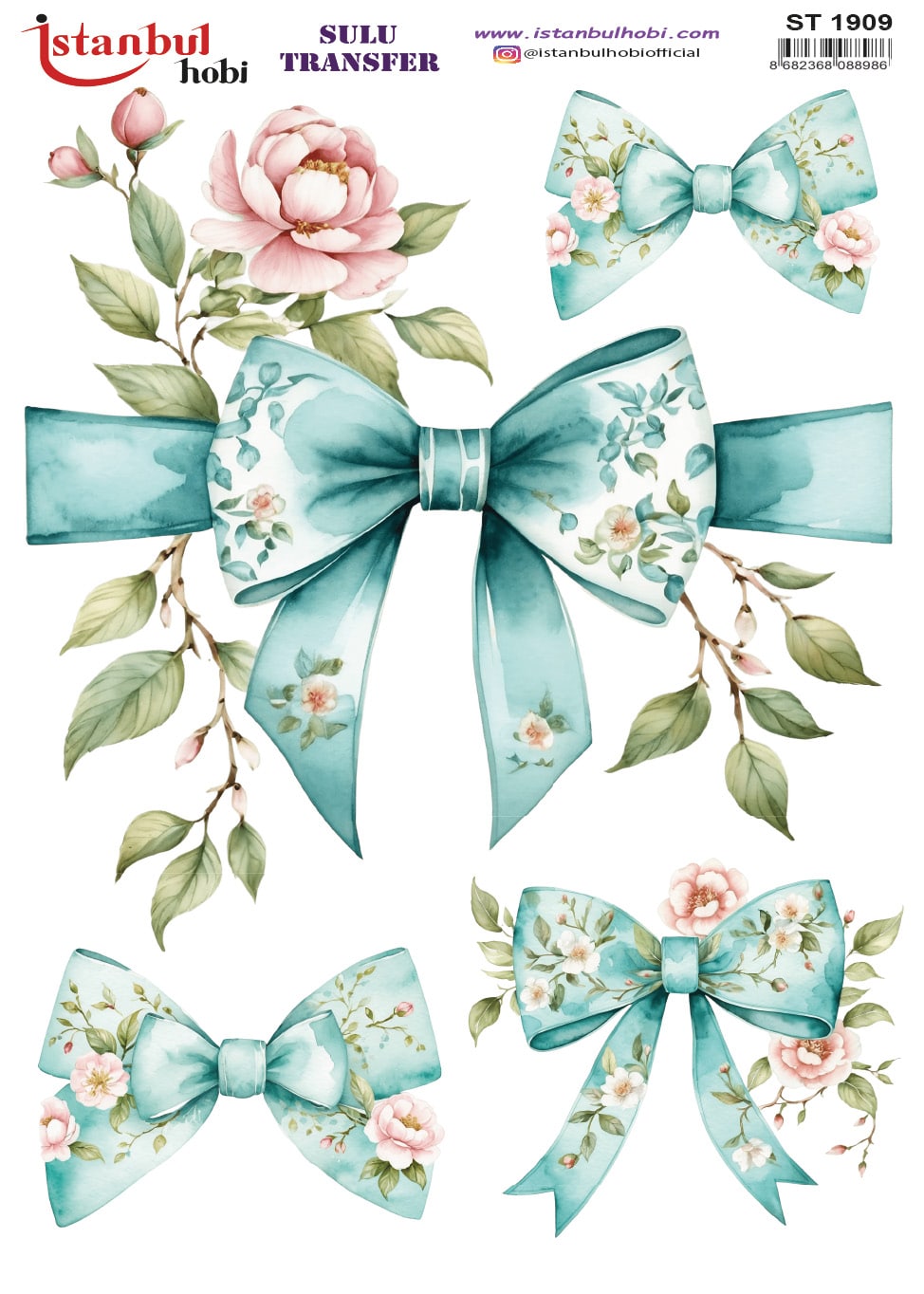 ST1909 | Sulu Transfer Kağıdı-25x35 cm 1 St1909 | Sulu Transfer Kağıdı-25X35 Cm