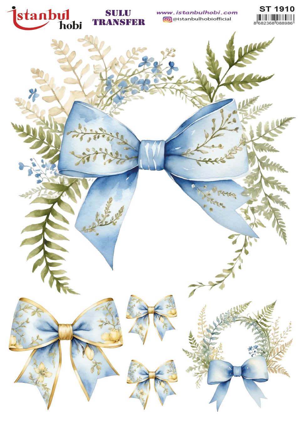 ST1910 | Sulu Transfer Kağıdı-25x35 cm 1 St1910 | Sulu Transfer Kağıdı-25X35 Cm