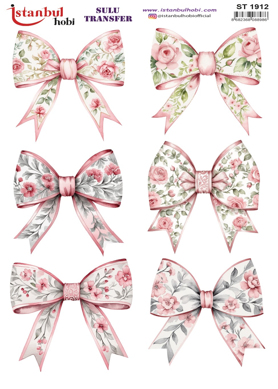 ST1912 | Sulu Transfer Kağıdı-25x35 cm 1 St1912 | Sulu Transfer Kağıdı-25X35 Cm