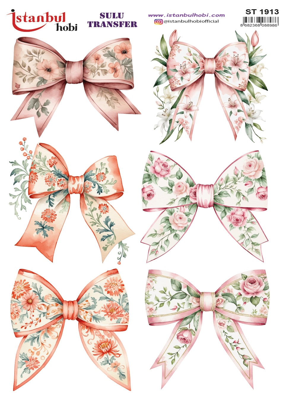 ST1913 | Sulu Transfer Kağıdı-25x35 cm 1 St1913 | Sulu Transfer Kağıdı-25X35 Cm