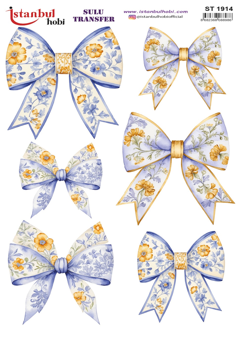 ST1914 | Sulu Transfer Kağıdı-25x35 cm 1 St1914 | Sulu Transfer Kağıdı-25X35 Cm