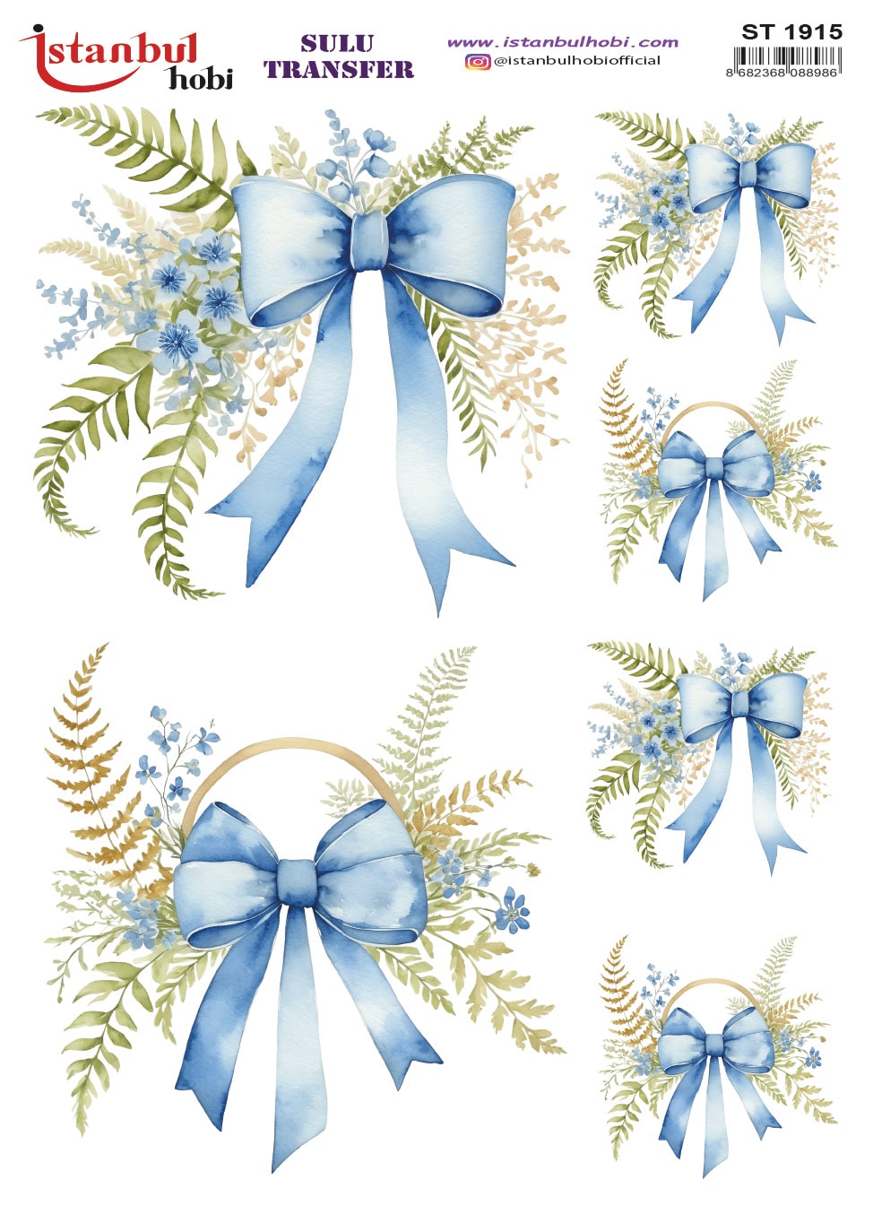 ST1915 | Sulu Transfer Kağıdı-25x35 cm 1 St1915 | Sulu Transfer Kağıdı-25X35 Cm