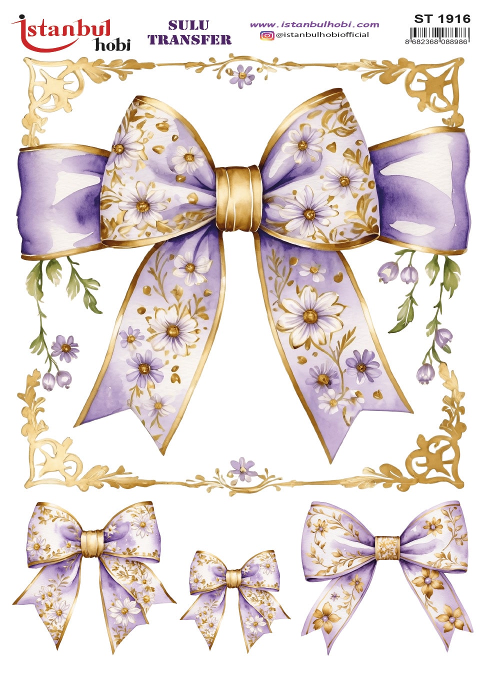 ST1916 | Sulu Transfer Kağıdı-25x35 cm 1 St1916 | Sulu Transfer Kağıdı-25X35 Cm