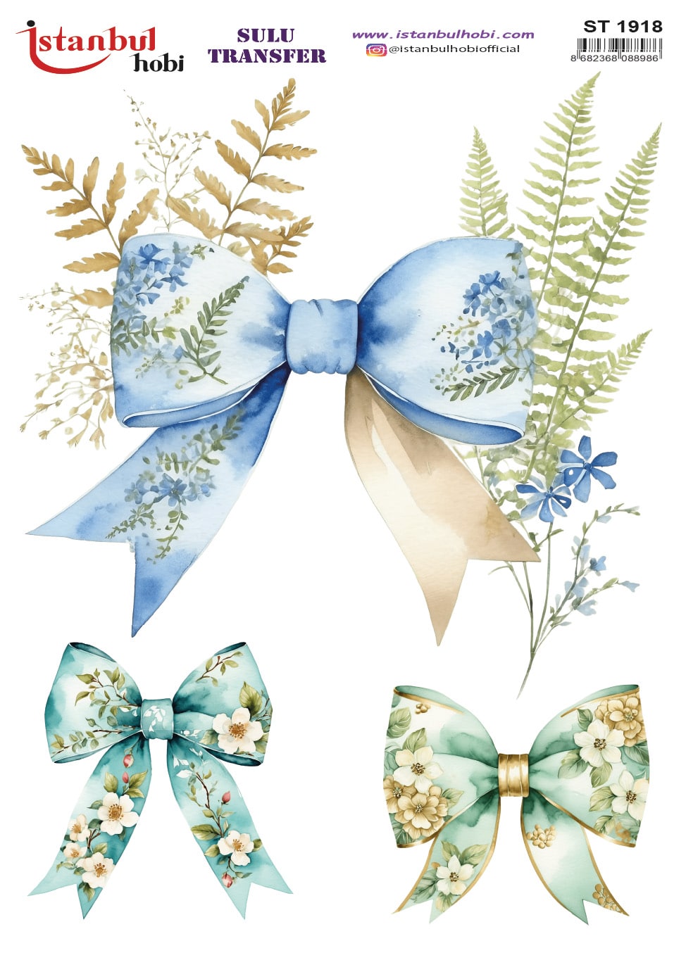 ST1918 | Sulu Transfer Kağıdı-25x35 cm 1 St1918 | Sulu Transfer Kağıdı-25X35 Cm