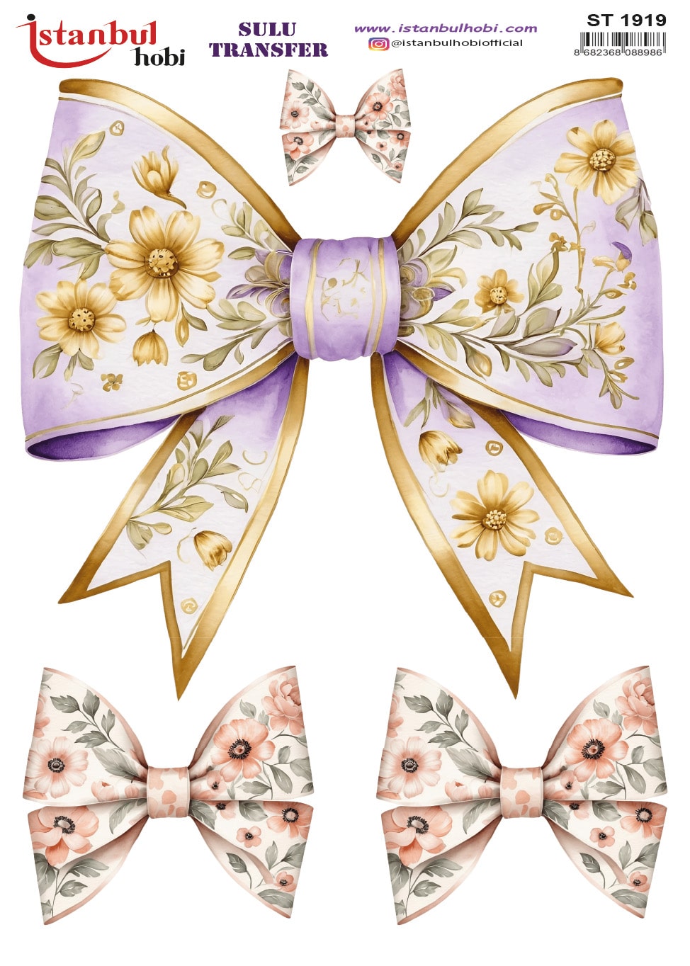 ST1919 | Sulu Transfer Kağıdı-25x35 cm 1 St1919 | Sulu Transfer Kağıdı-25X35 Cm