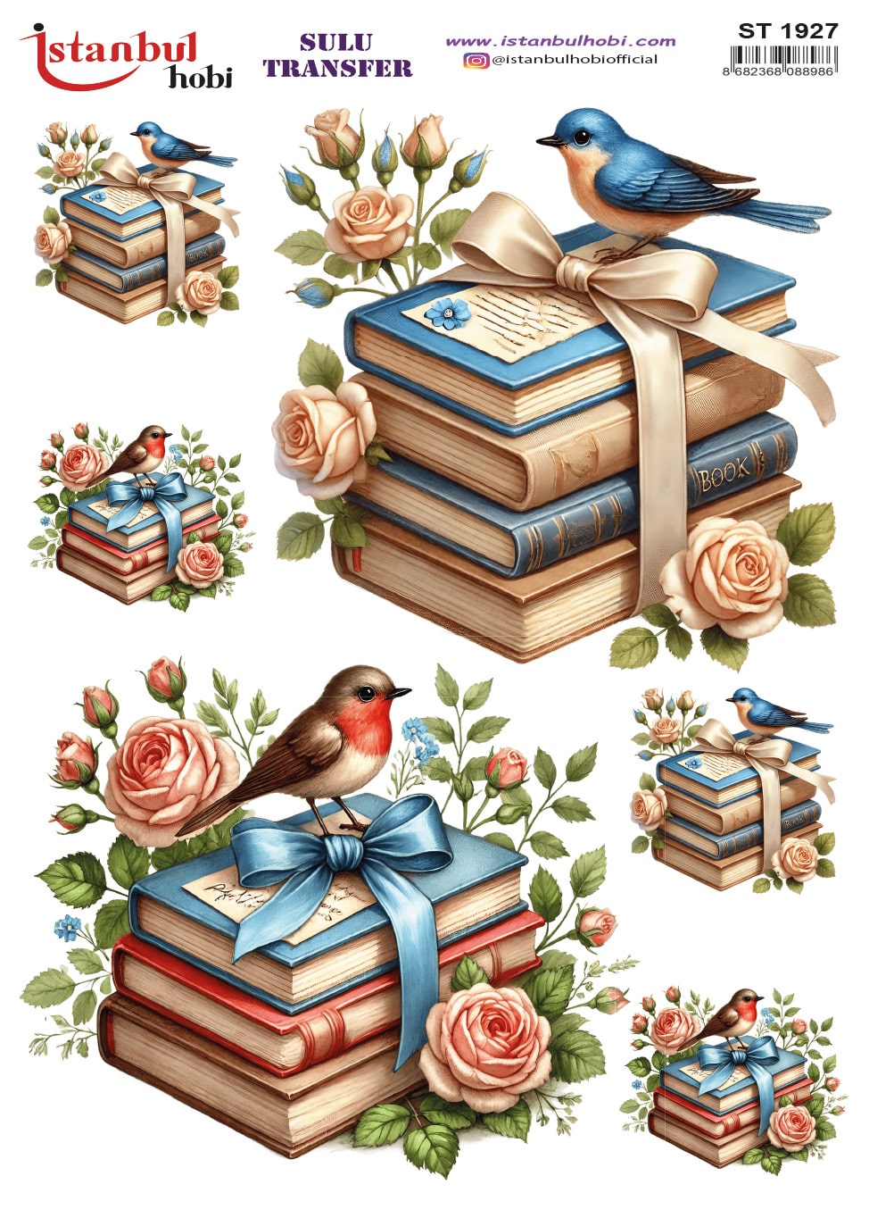ST1927 | Sulu Transfer Kağıdı-25x35 cm 1 St1927 | Sulu Transfer Kağıdı-25X35 Cm