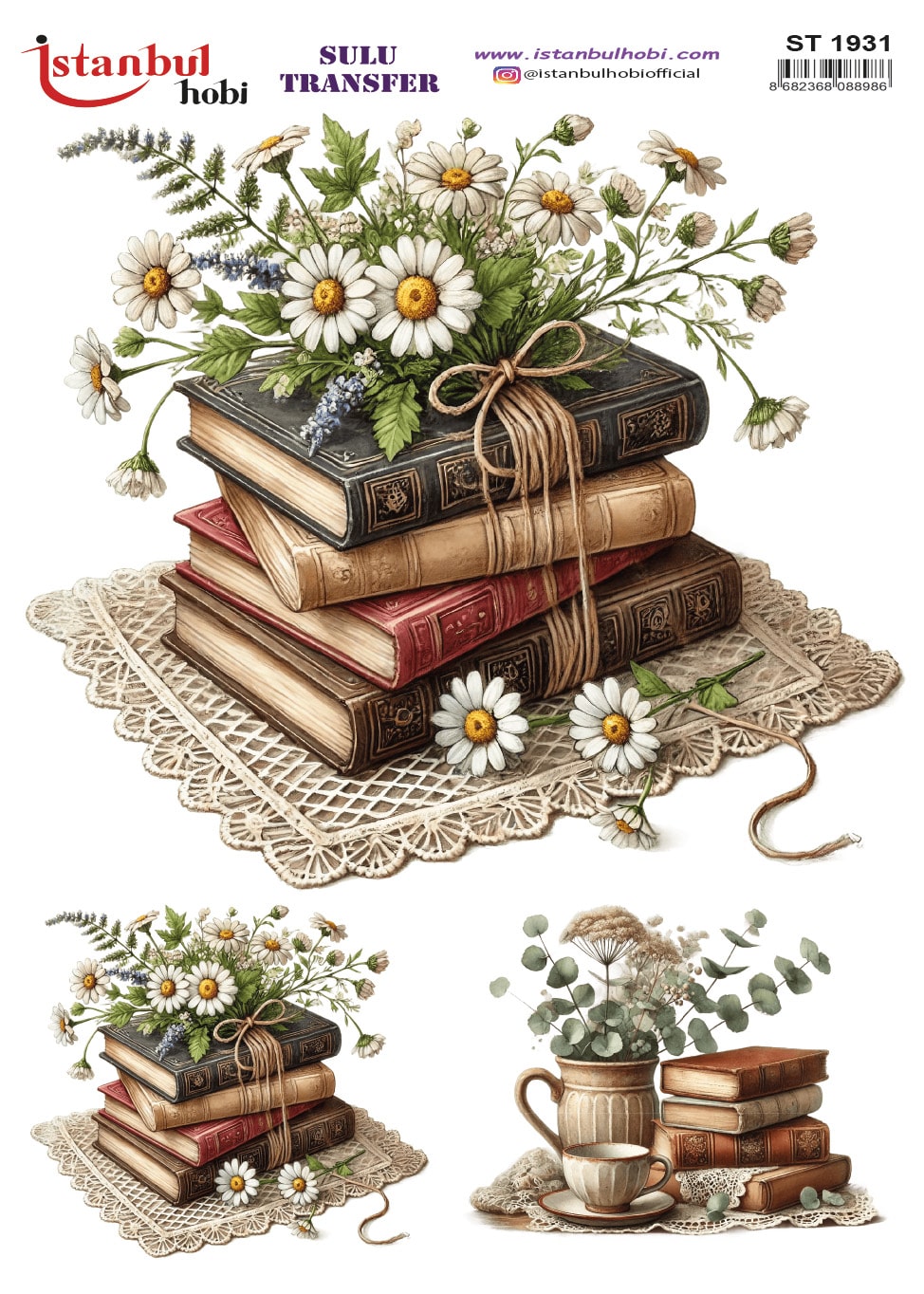 ST1931 | Sulu Transfer Kağıdı-25x35 cm 1 St1931 | Sulu Transfer Kağıdı-25X35 Cm