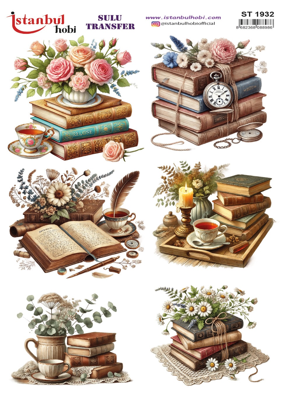 ST1932 | Sulu Transfer Kağıdı-25x35 cm 1 St1932 | Sulu Transfer Kağıdı-25X35 Cm