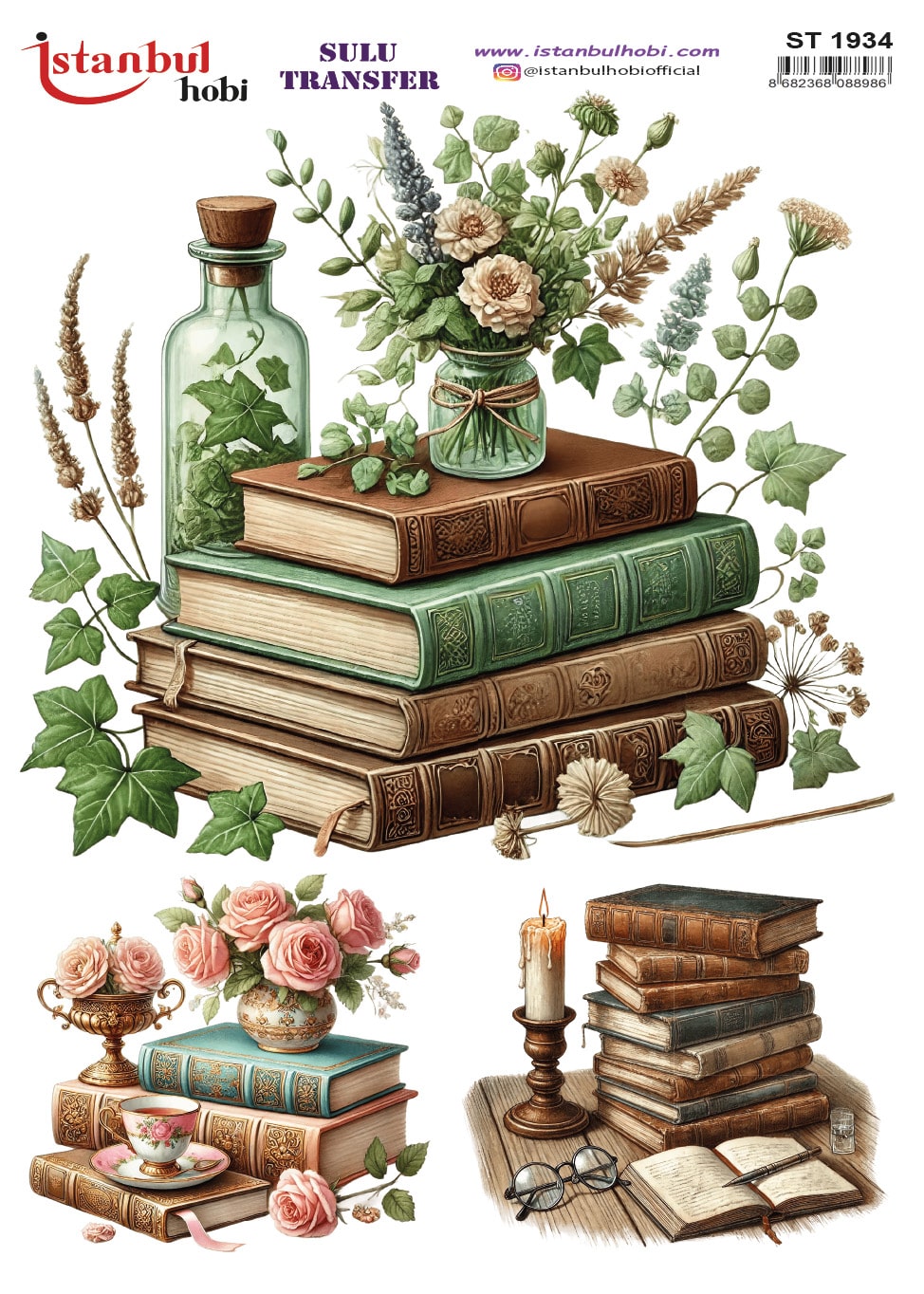 ST1934 | Sulu Transfer Kağıdı-25x35 cm 1 St1934 | Sulu Transfer Kağıdı-25X35 Cm