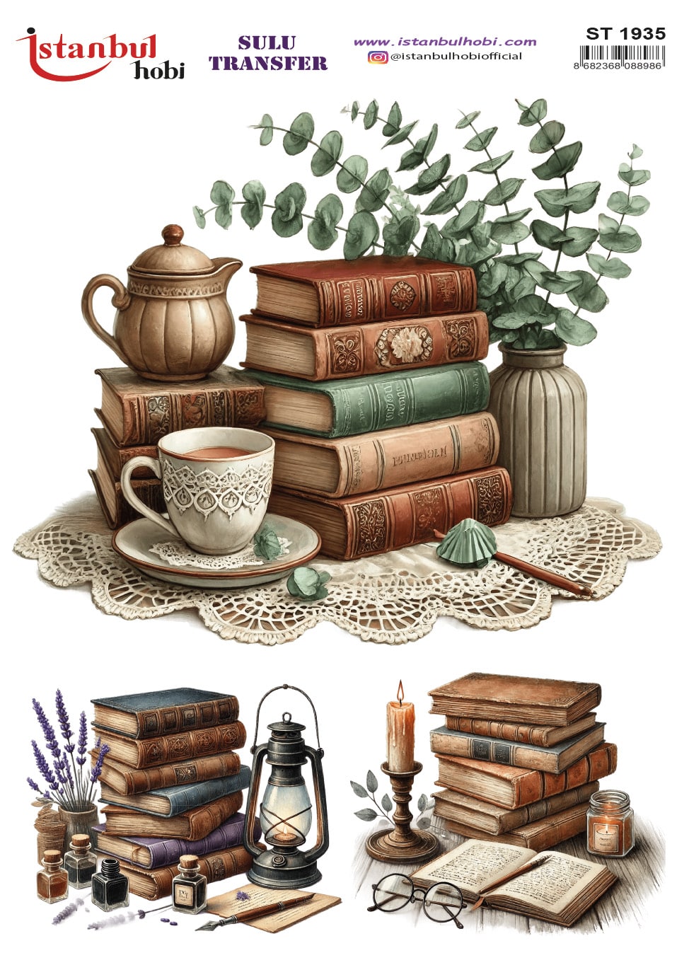 ST1935 | Sulu Transfer Kağıdı-25x35 cm 1 St1935 | Sulu Transfer Kağıdı-25X35 Cm