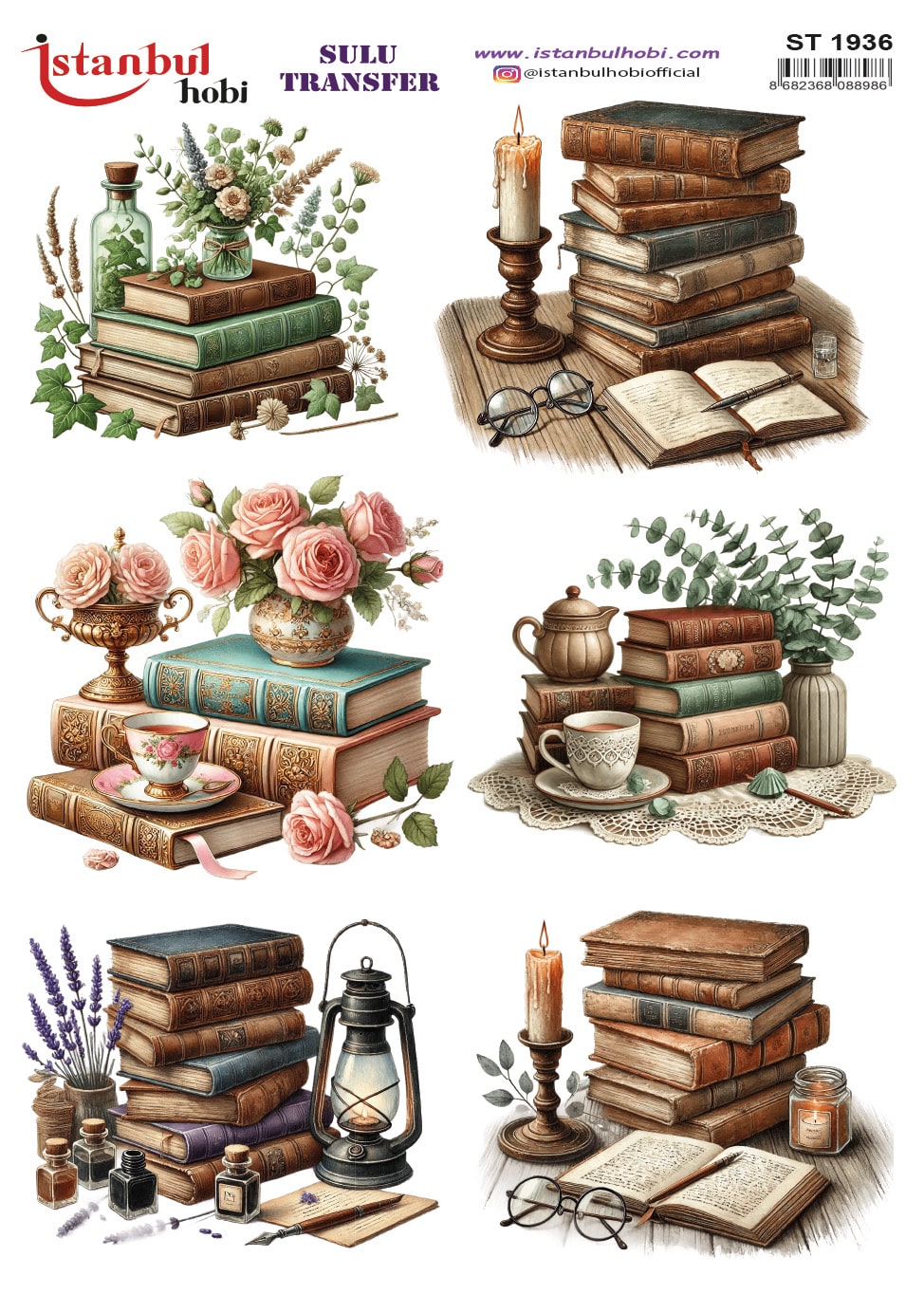 ST1936 | Sulu Transfer Kağıdı-25x35 cm 1 St1936 | Sulu Transfer Kağıdı-25X35 Cm