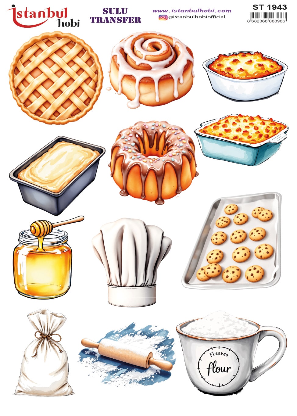 ST1943 | Sulu Transfer Kağıdı-25x35 cm 1 St1943 | Sulu Transfer Kağıdı-25X35 Cm