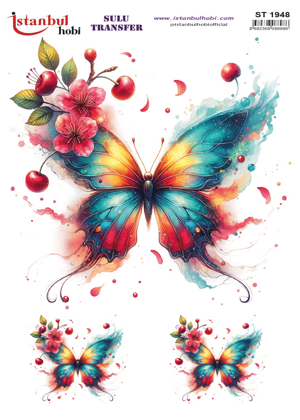 ST1948 | Sulu Transfer Kağıdı-25x35 cm 1 St1948 | Sulu Transfer Kağıdı-25X35 Cm