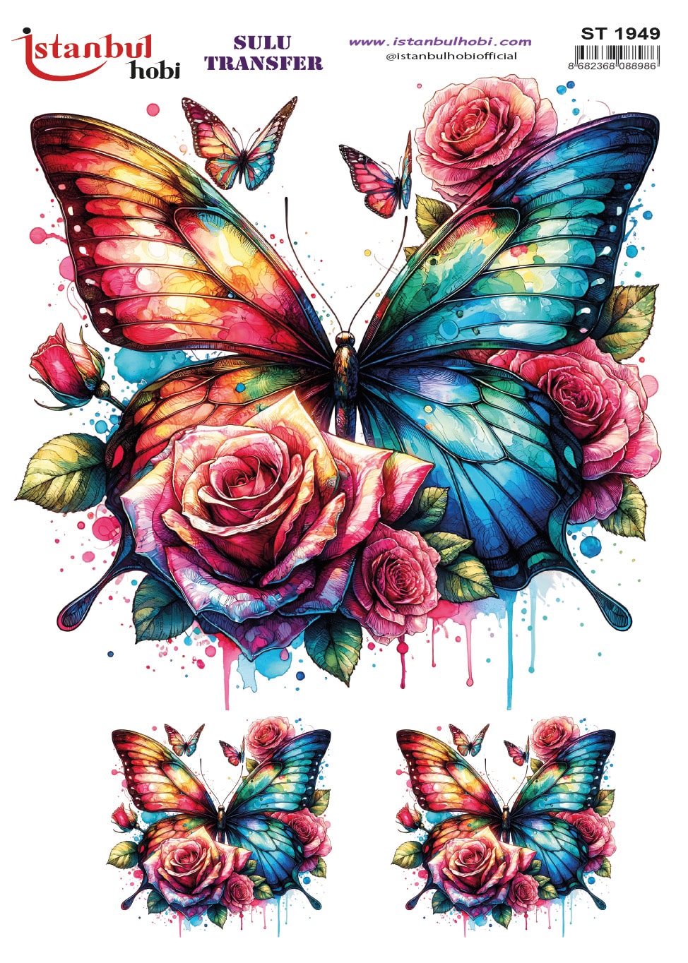 ST1949 | Sulu Transfer Kağıdı-25x35 cm 1 St1949 | Sulu Transfer Kağıdı-25X35 Cm