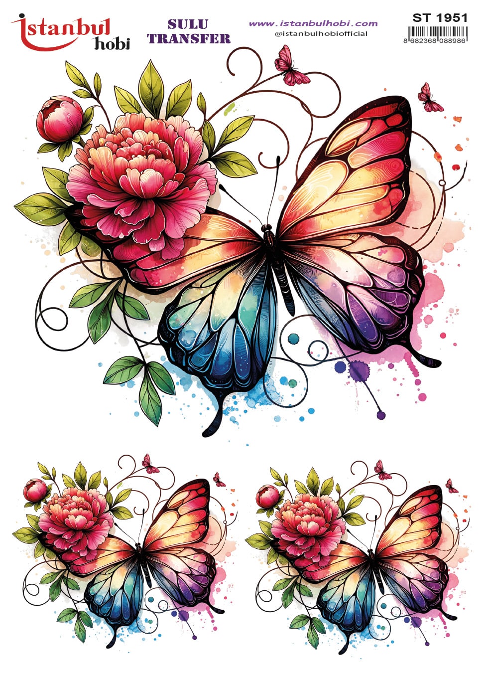 ST1951 | Sulu Transfer Kağıdı-25x35 cm 1 St1951 | Sulu Transfer Kağıdı-25X35 Cm