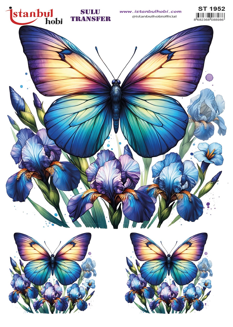 ST1952 | Sulu Transfer Kağıdı-25x35 cm 1 St1952 | Sulu Transfer Kağıdı-25X35 Cm