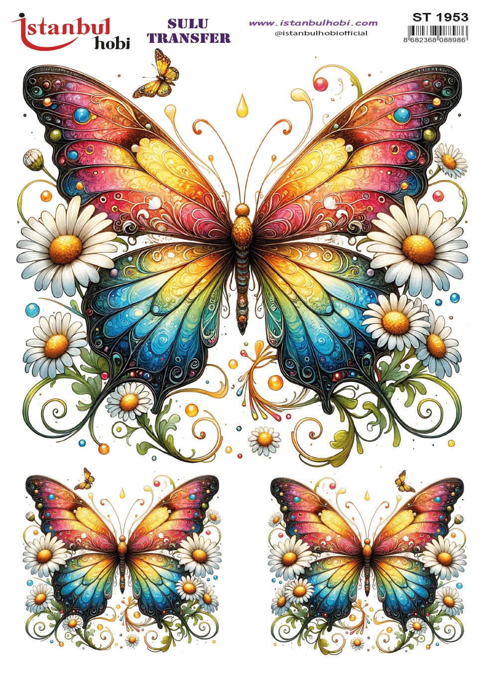 ST1953 | Sulu Transfer Kağıdı-25x35 cm 1 St1953 | Sulu Transfer Kağıdı-25X35 Cm