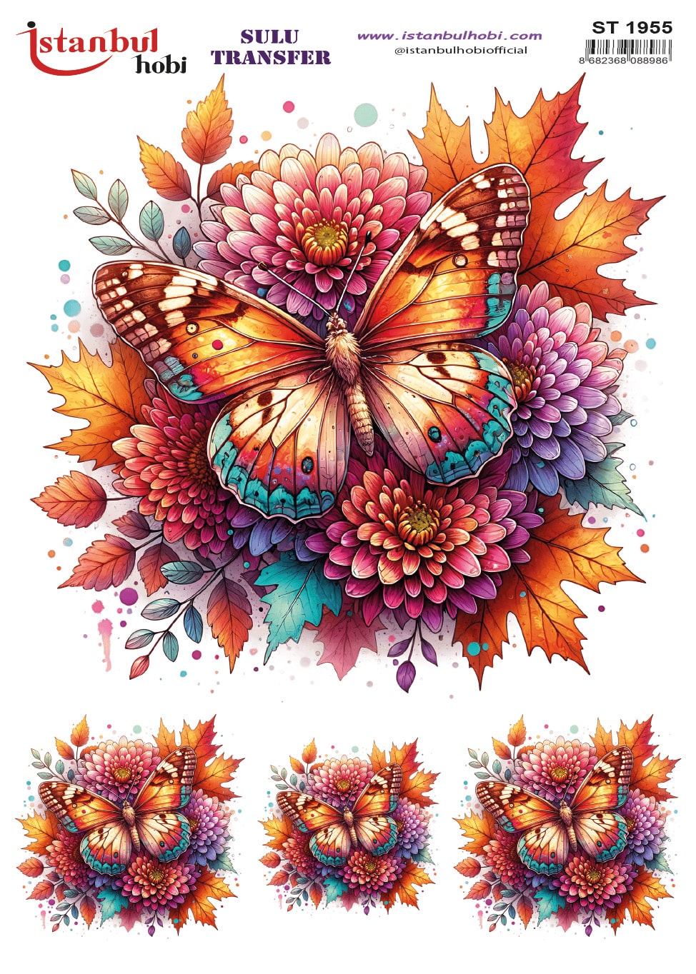 ST1955 | Sulu Transfer Kağıdı-25x35 cm 1 St1955 | Sulu Transfer Kağıdı-25X35 Cm