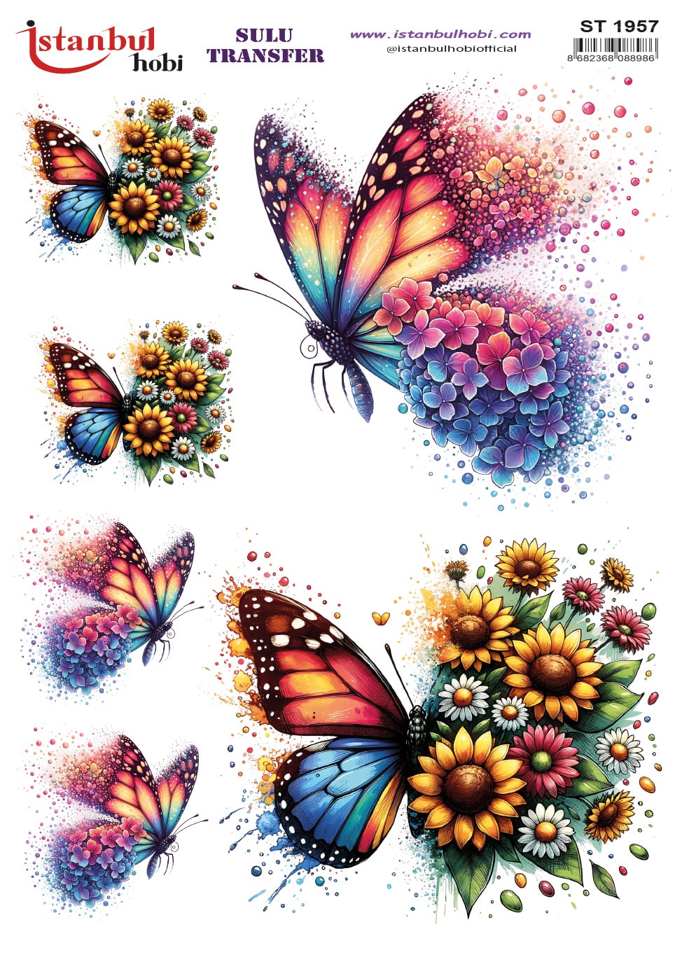 ST1957 | Sulu Transfer Kağıdı-25x35 cm 1 St1957 | Sulu Transfer Kağıdı-25X35 Cm