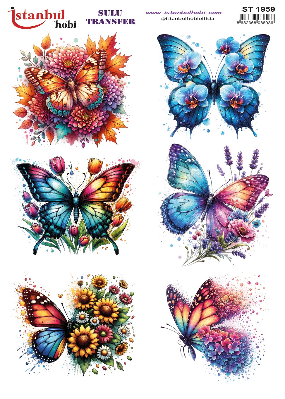 ST1959 | Sulu Transfer Kağıdı-25x35 cm 1 St1959 | Sulu Transfer Kağıdı-25X35 Cm