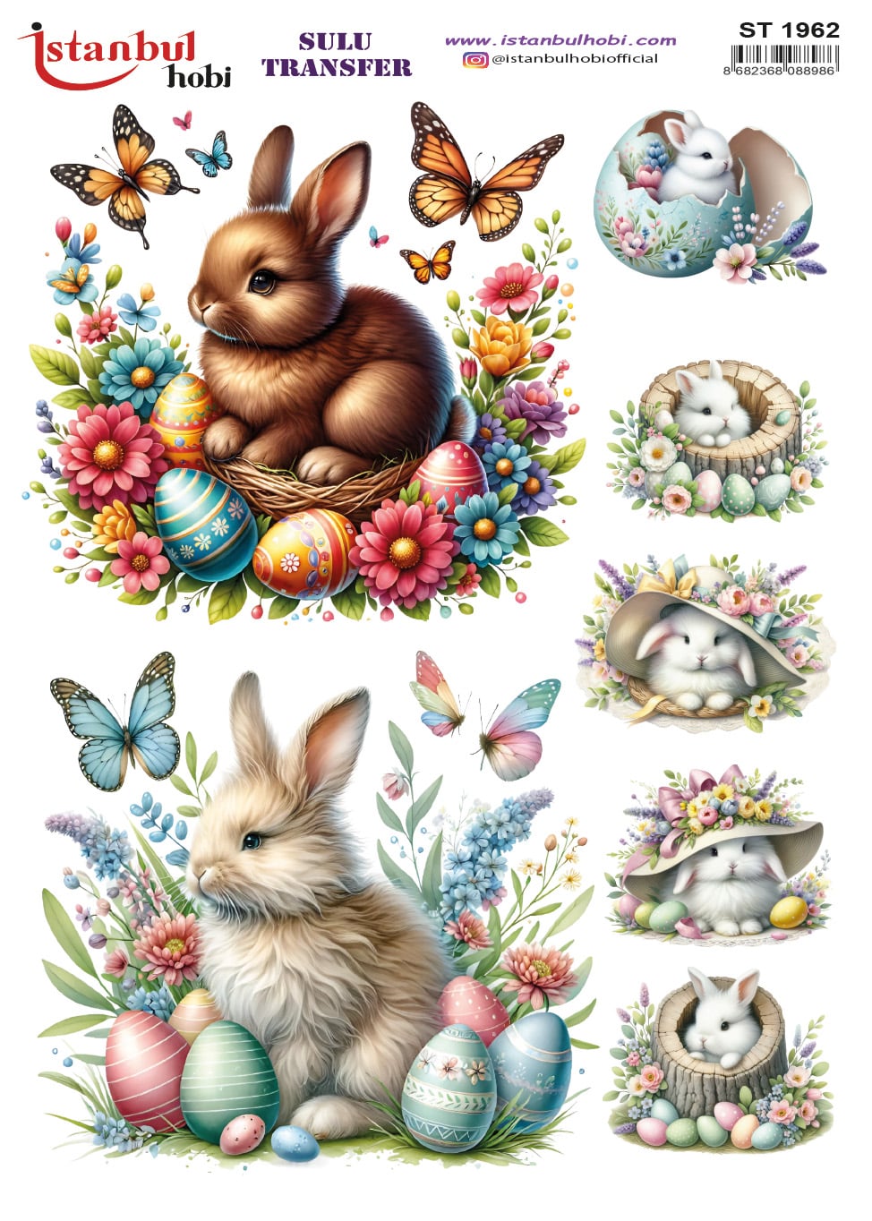 ST1962 | Sulu Transfer Kağıdı-25x35 cm 1 St1962 | Sulu Transfer Kağıdı-25X35 Cm