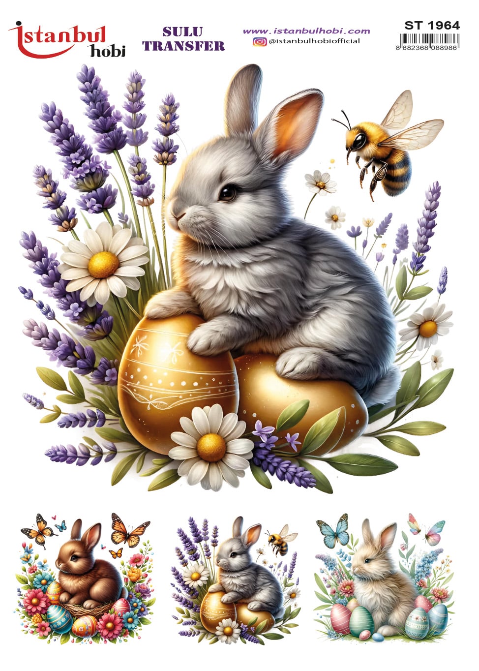 ST1964 | Sulu Transfer Kağıdı-25x35 cm 1 St1964 | Sulu Transfer Kağıdı-25X35 Cm