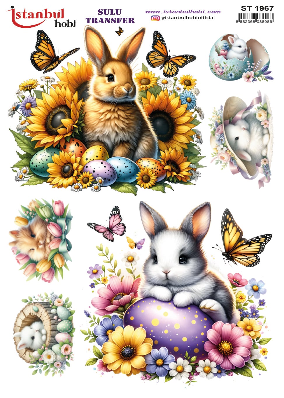 ST1967 | Sulu Transfer Kağıdı-25x35 cm 1 St1967 | Sulu Transfer Kağıdı-25X35 Cm