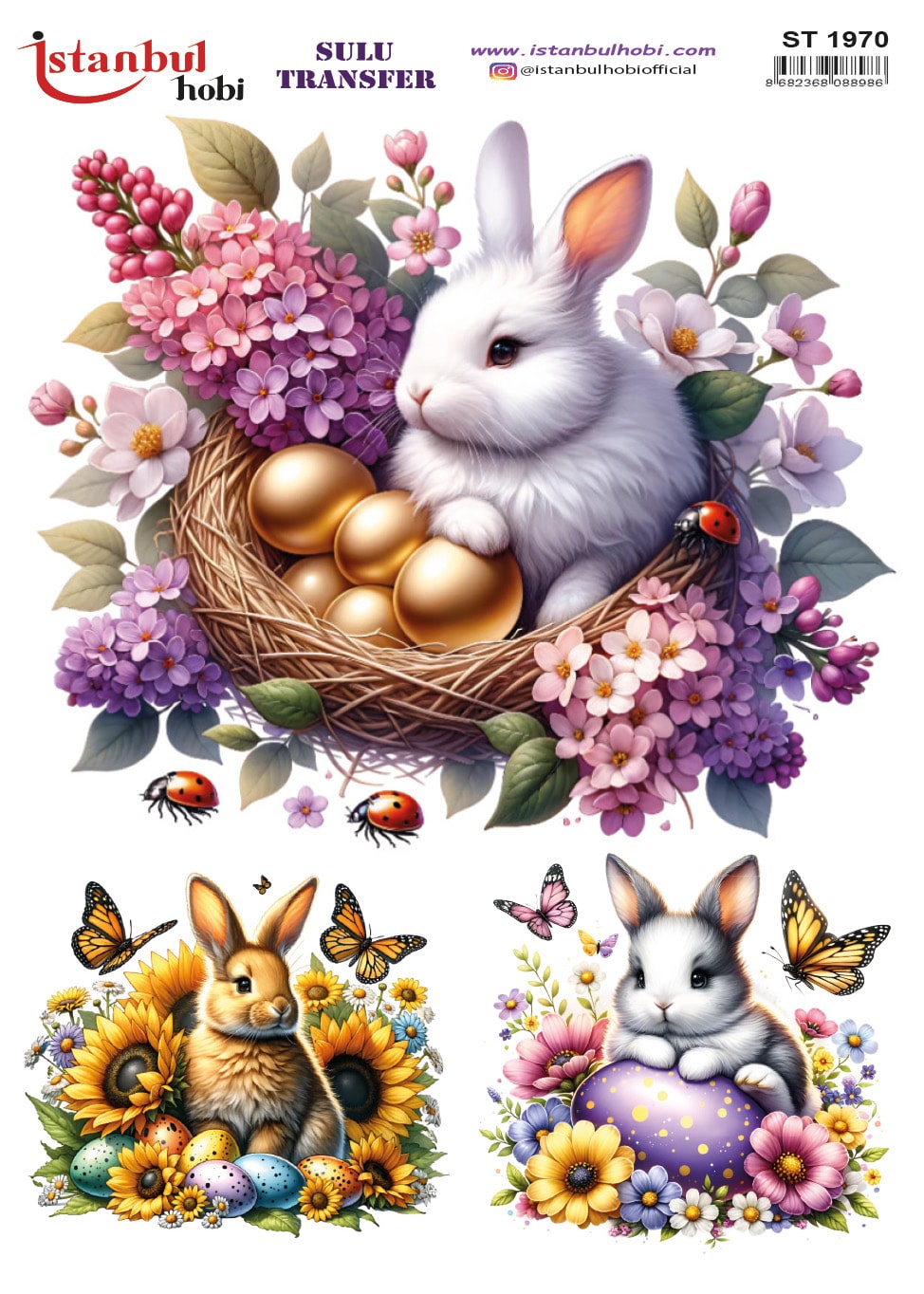 ST1970 | Sulu Transfer Kağıdı-25x35 cm 1 St1970 | Sulu Transfer Kağıdı-25X35 Cm