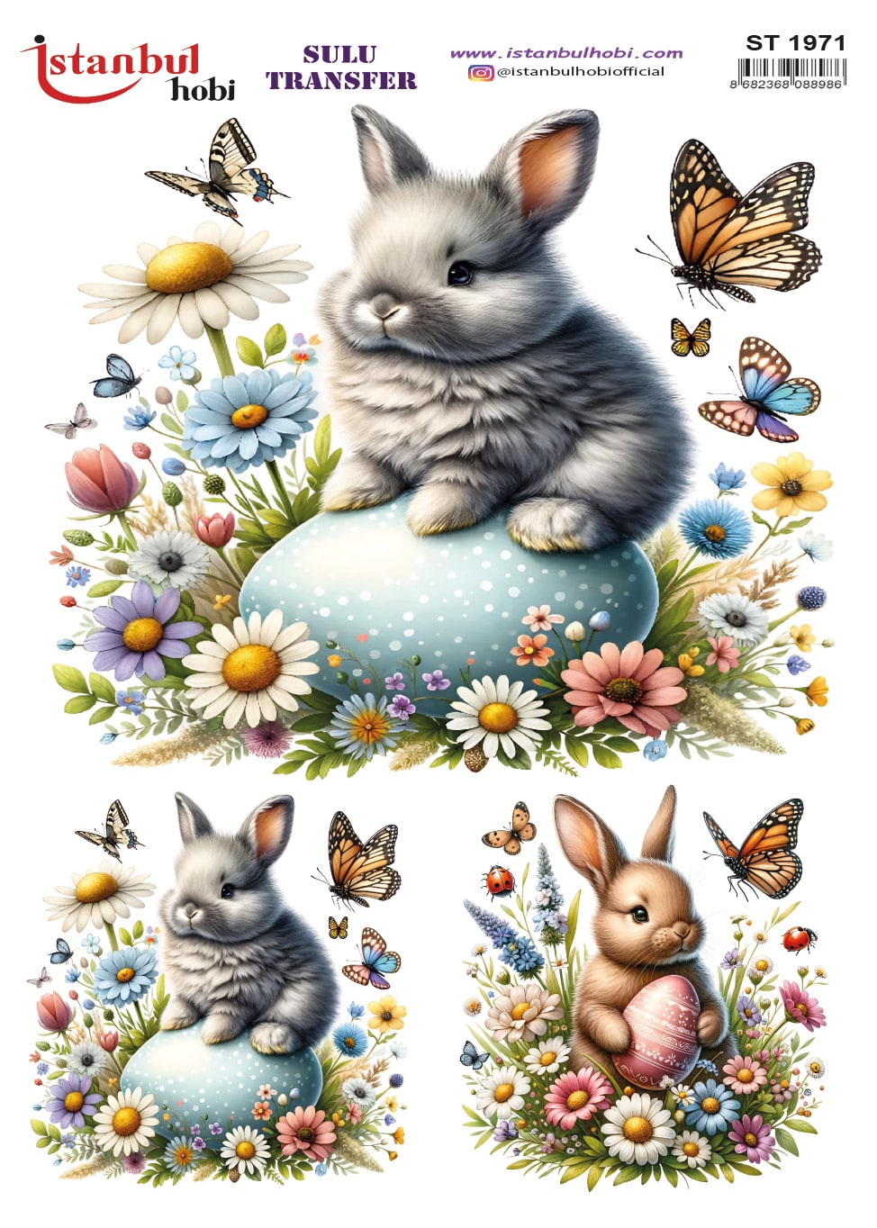 ST1971 | Sulu Transfer Kağıdı-25x35 cm 1 St1971 | Sulu Transfer Kağıdı-25X35 Cm