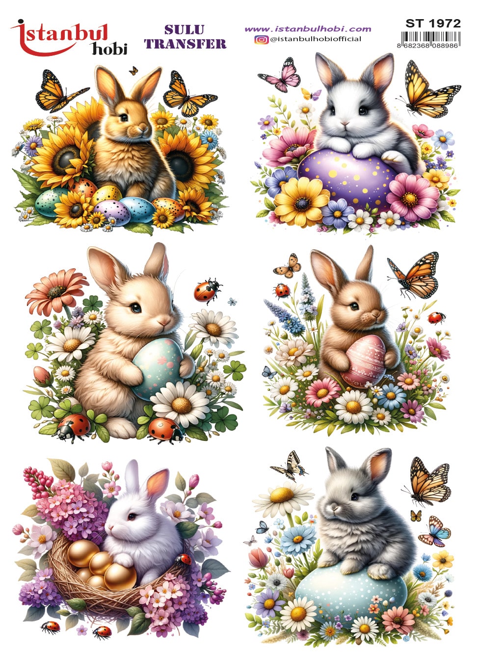 ST1972 | Sulu Transfer Kağıdı-25x35 cm 1 St1972 | Sulu Transfer Kağıdı-25X35 Cm