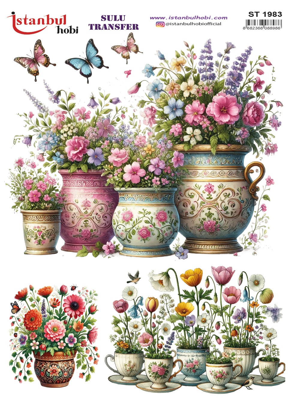 ST1983 | Sulu Transfer Kağıdı-25x35 cm 1 St1983 | Sulu Transfer Kağıdı-25X35 Cm