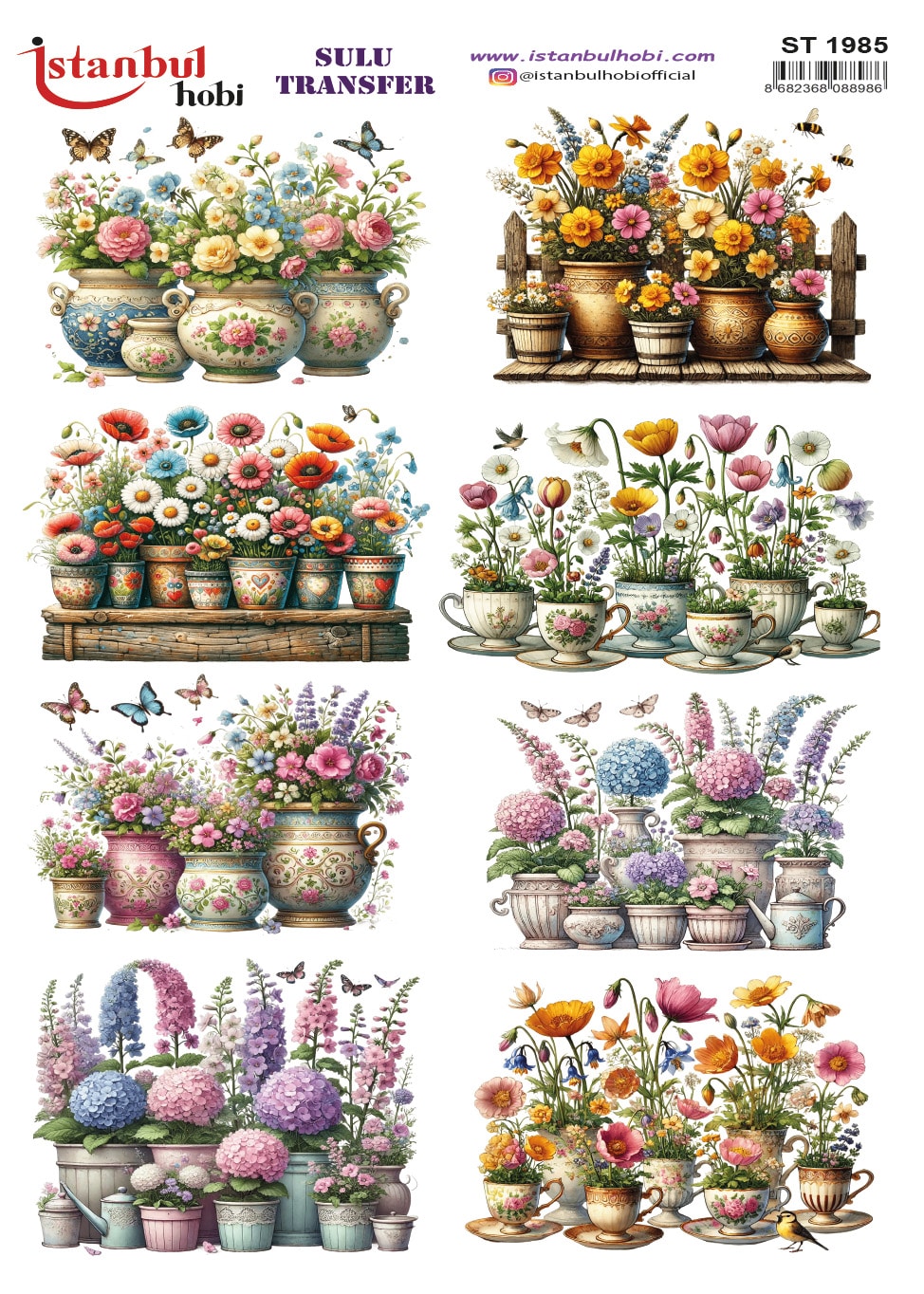 ST1985 | Sulu Transfer Kağıdı-25x35 cm 1 St1985 | Sulu Transfer Kağıdı-25X35 Cm