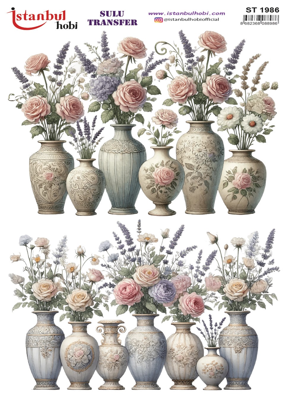 ST1986 | Sulu Transfer Kağıdı-25x35 cm 1 St1986 | Sulu Transfer Kağıdı-25X35 Cm