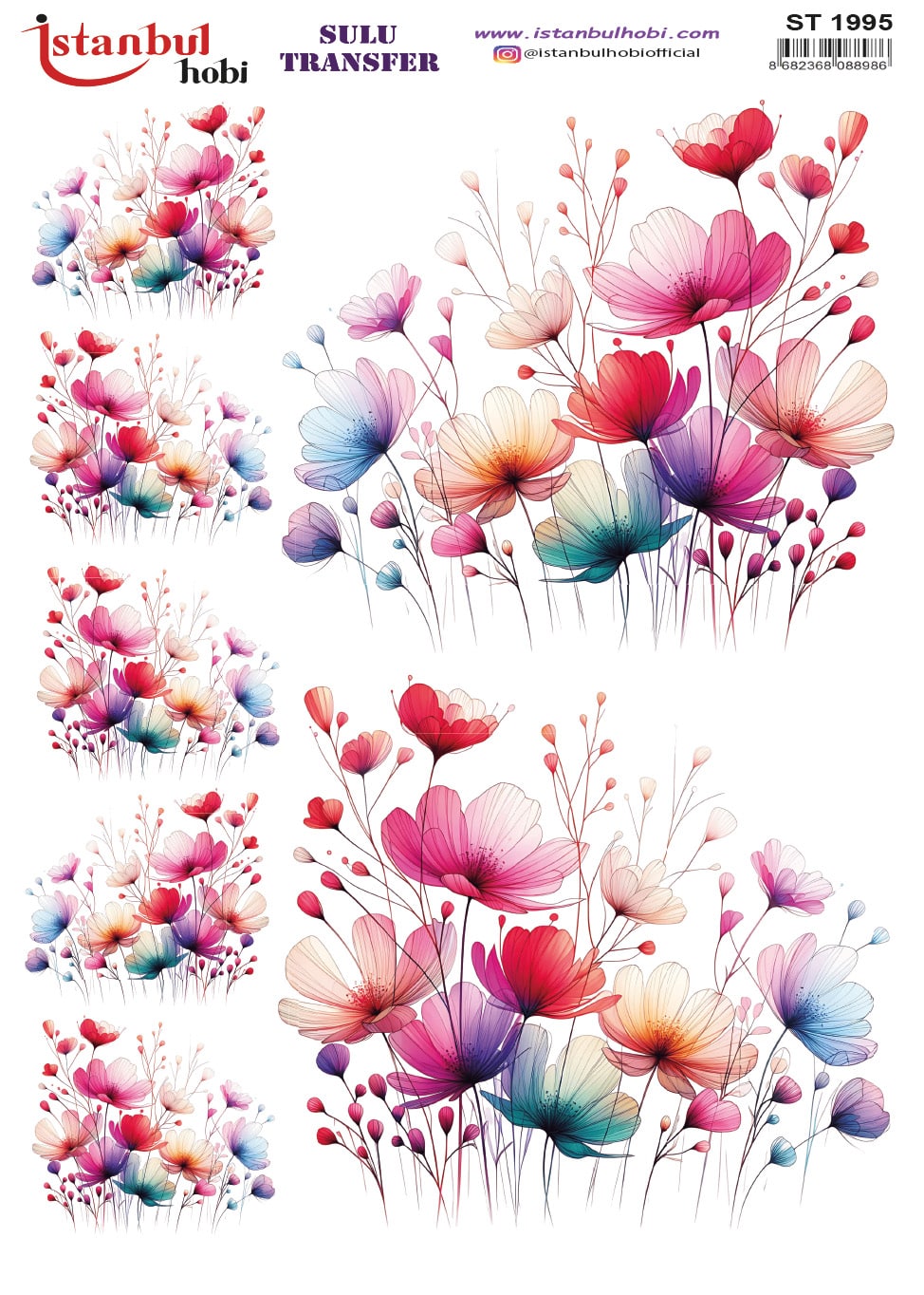 ST1995 | Sulu Transfer Kağıdı-25x35 cm 1 St1995 | Sulu Transfer Kağıdı-25X35 Cm