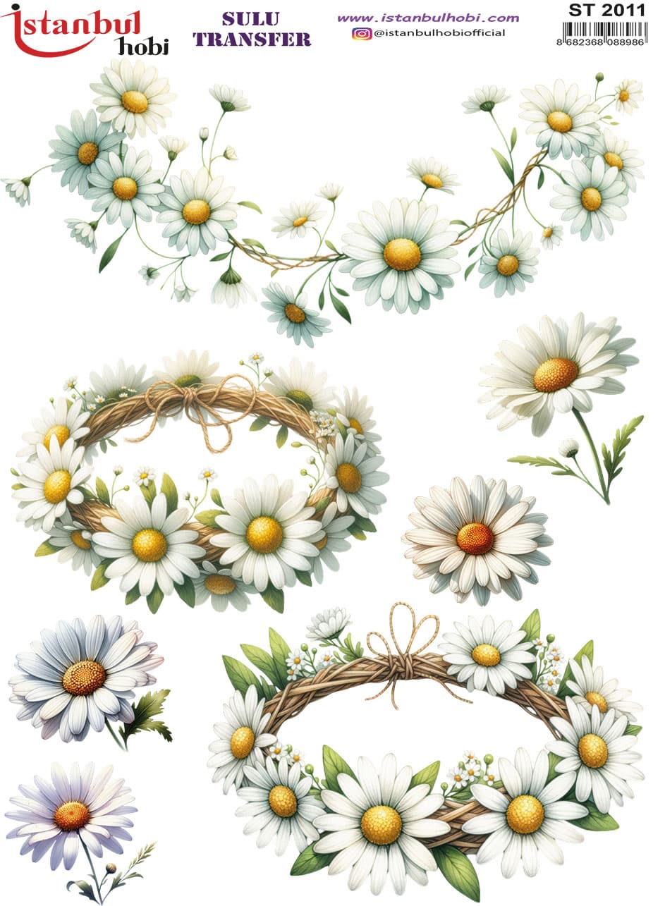 ST2011 | Sulu Transfer Kağıdı-25x35 cm 1 St2011 | Sulu Transfer Kağıdı-25X35 Cm