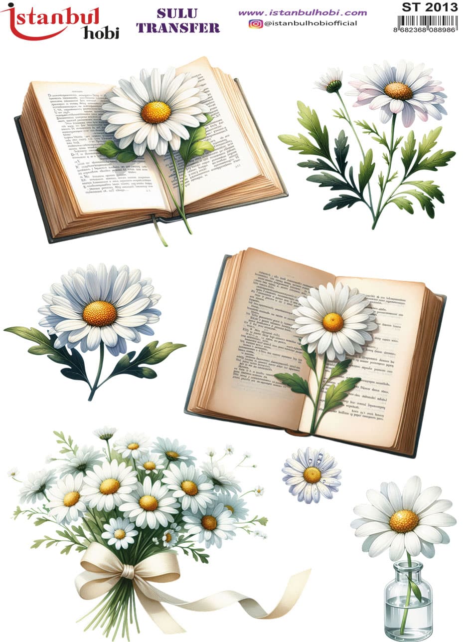 ST2013 | Sulu Transfer Kağıdı-25x35 cm 1 St2013 | Sulu Transfer Kağıdı-25X35 Cm