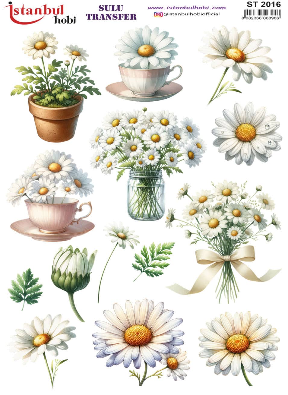 ST2016 | Sulu Transfer Kağıdı-25x35 cm 1 St2016 | Sulu Transfer Kağıdı-25X35 Cm