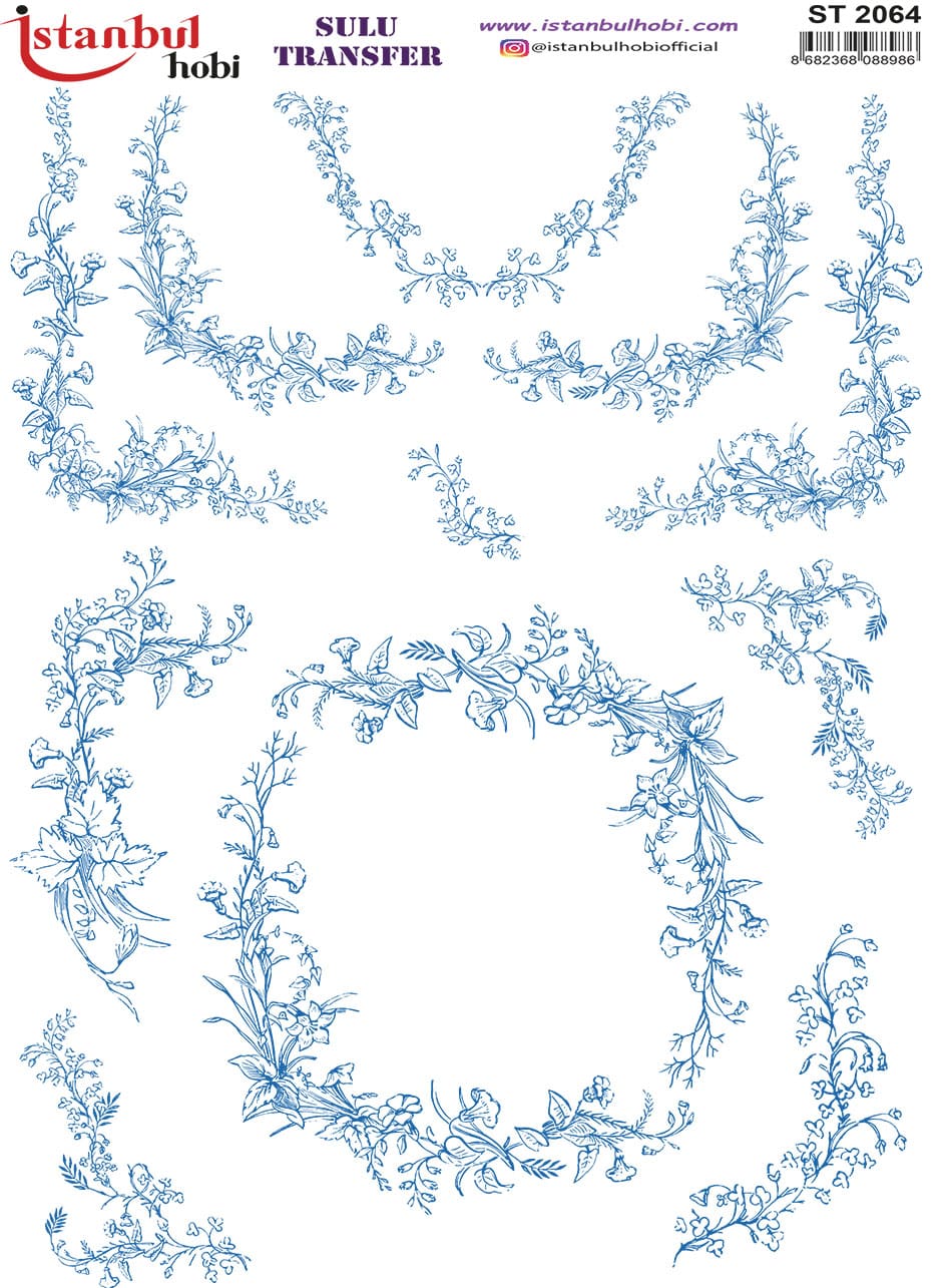 ST2064 | Sulu Transfer Kağıdı-25x35 cm 1 St2064 | Sulu Transfer Kağıdı-25X35 Cm