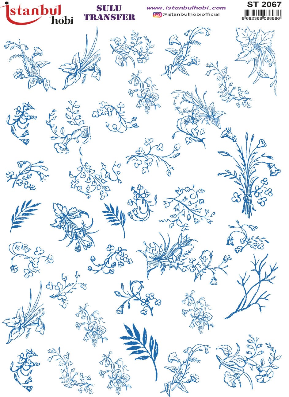 ST2067 | Sulu Transfer Kağıdı-25x35 cm 1 St2067 | Sulu Transfer Kağıdı-25X35 Cm