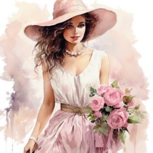 Kadın Desenli Sulu Transferler