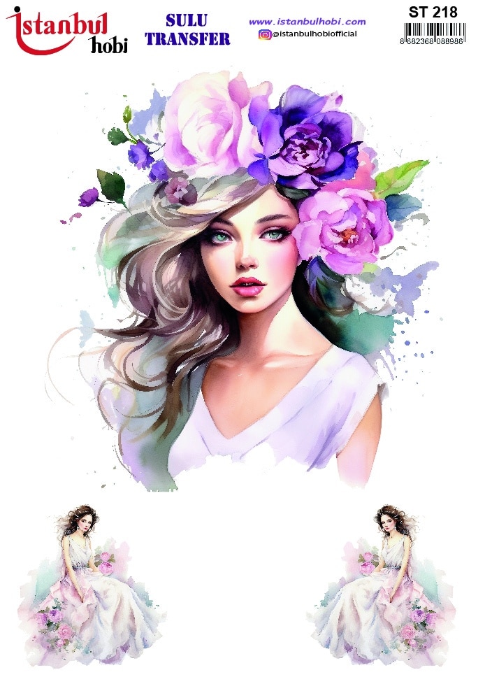 ST218 | Sulu Transfer Kağıdı-25x35 cm 1 St218 | Sulu Transfer Kağıdı-25X35 Cm