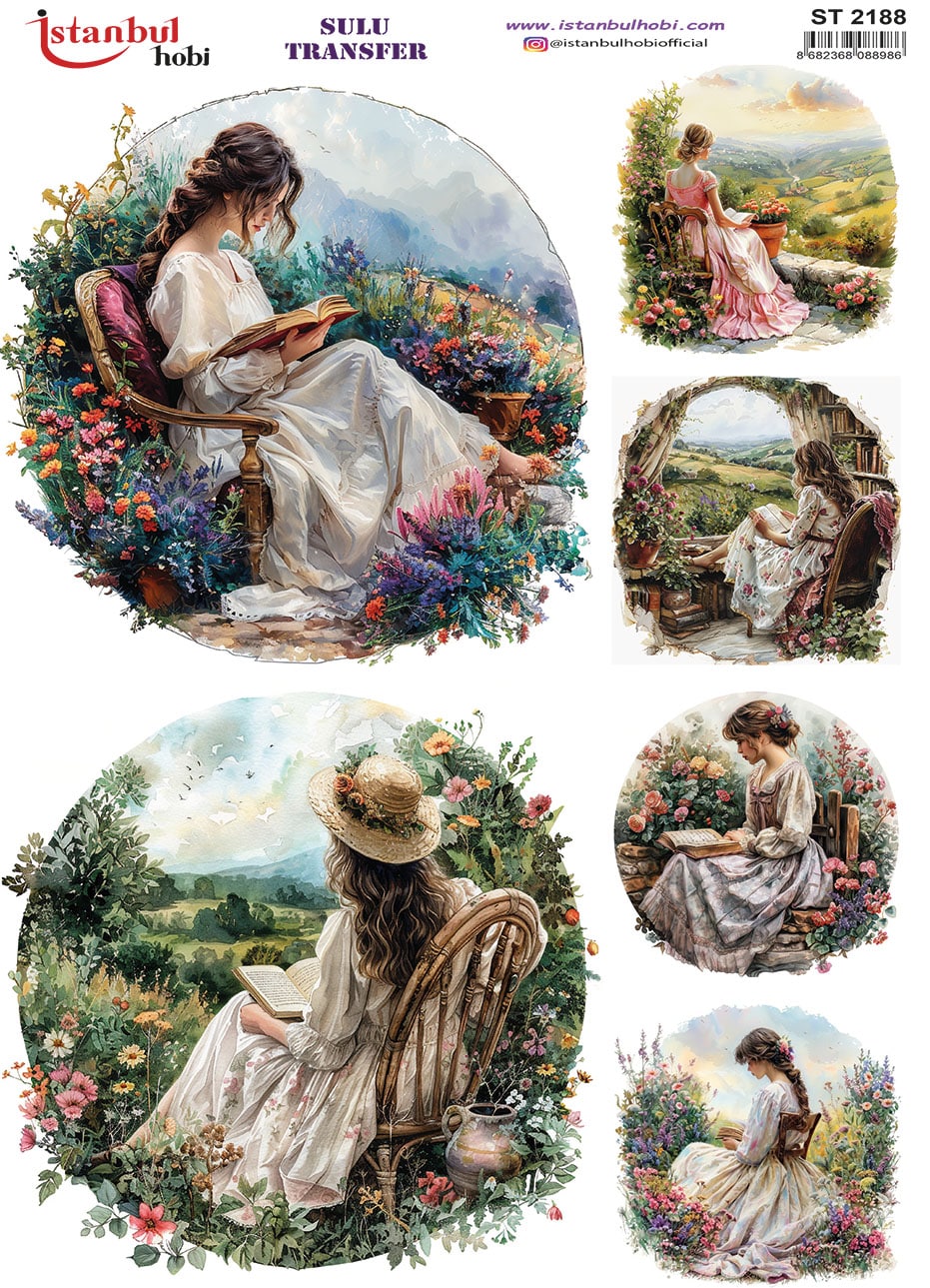ST2188 | Sulu Transfer Kağıdı-25x35 cm 1 St2188 | Sulu Transfer Kağıdı-25X35 Cm