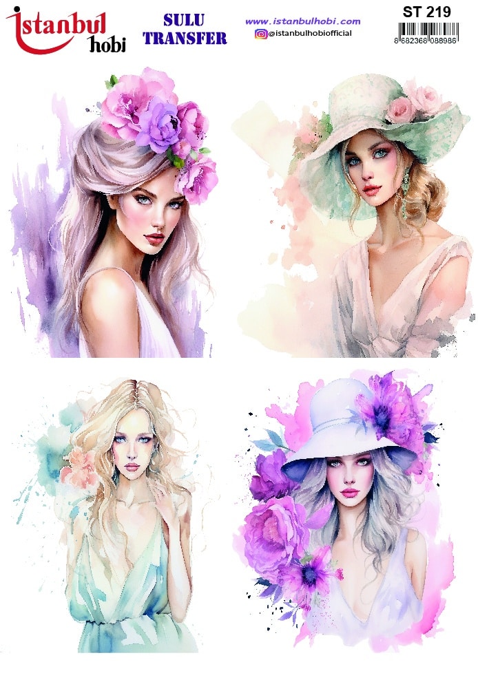 ST219 | Sulu Transfer Kağıdı-25x35 cm 1 St219 | Sulu Transfer Kağıdı-25X35 Cm